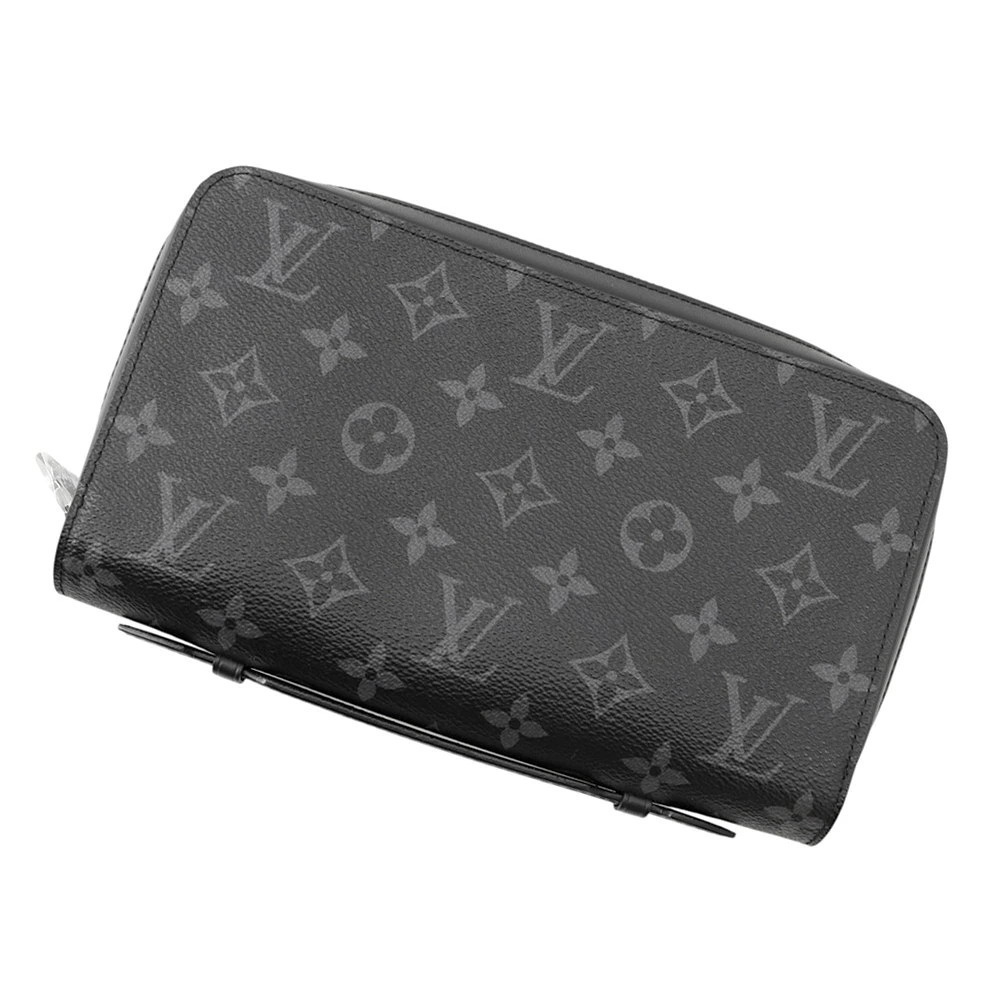 Louis Vuitton Monogram Eclipse Black Zippy Long Wallet Black New